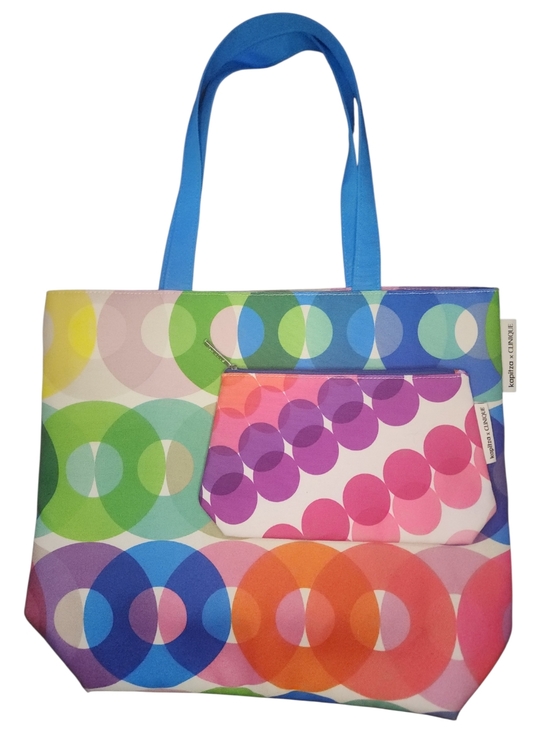 Clinique Handbags - Clinique X Kapitza Colorful Tote Bag Set